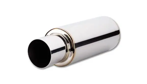 Vibrant TPV Round Muffler (23in Long) with 4in Round Tip Straight Cut - 4in inlet I.D. thumbnail 2