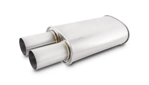 Vibrant Streetpower Oval Muffler w/3.00in Round Straight Cut Tip (2.50in Inlet) thumbnail 2