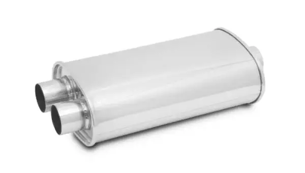 Vibrant StreetPower Oval Muff 5in x 9in x 15in long body 3in in I.D. x dual 2.5in out Center-Dual thumbnail 3