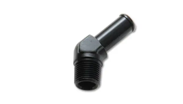 Vibrant 3/4 NPT to 3/4in Barb Straight Fitting 45 Deg Adapter - Aluminum image 2