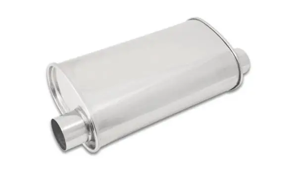 Vibrant StreetPower Oval Muffler 5in x 9in x 15in - 2.5in inlet/outlet (Offset-Offset Same Side)