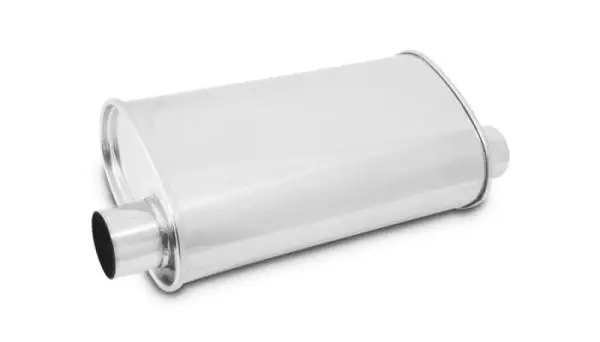Vibrant StreetPower Oval Muffler 5in x 9in x 15in - 2.5in inlet/outlet (Offset-Offset Same Side) thumbnail 2