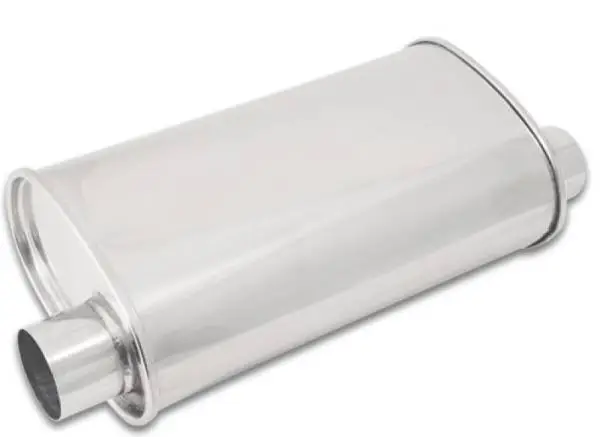 Vibrant StreetPower Oval Muffler 5in x 9in x 15in - 2.5in inlet/outlet (Offset-Offset Same Side) thumbnail 3