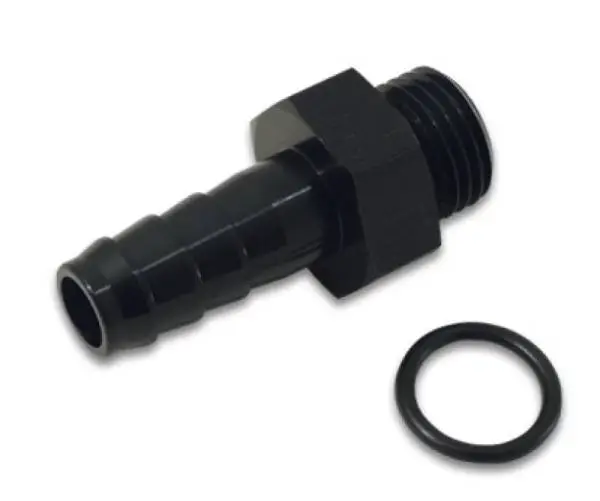 Vibrant Aluminum Male -8AN ORB to 1/2in Barb w/O-Ring - Anodized Black image 3