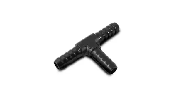 Vibrant 1/8in Barbed Tee Adapter- Black Anodized image 2