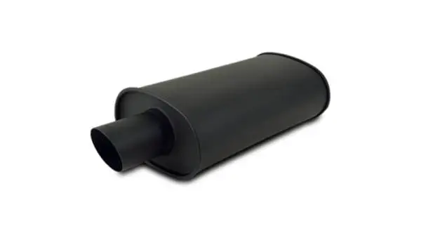 Vibrant StreetPower FLAT BLACK Oval Muffler with Single 3in Outlet - 2.25in inlet I.D. thumbnail 3