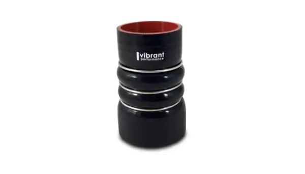 Vibrant 4 Ply Aramid Hump Hose w/3 SS Rings 4in ID x 8in Length - Black thumbnail 2