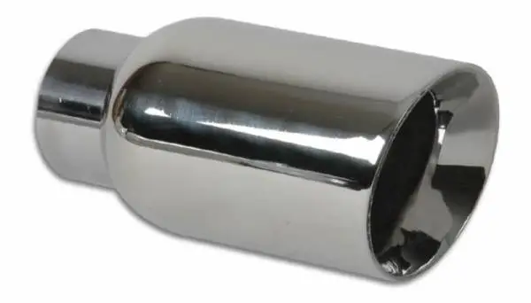 Vibrant 4in Round SS Exhaust Tip (Double Wall Angle Cut Beveled Outlet) thumbnail 2