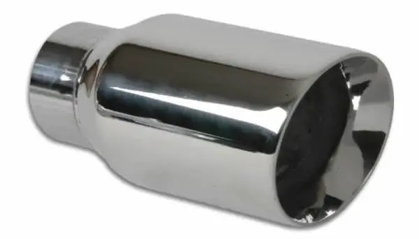 Vibrant 3in Round SS Exhaust Tip (Double Wall Angle Cut Beveled Outlet) thumbnail 2