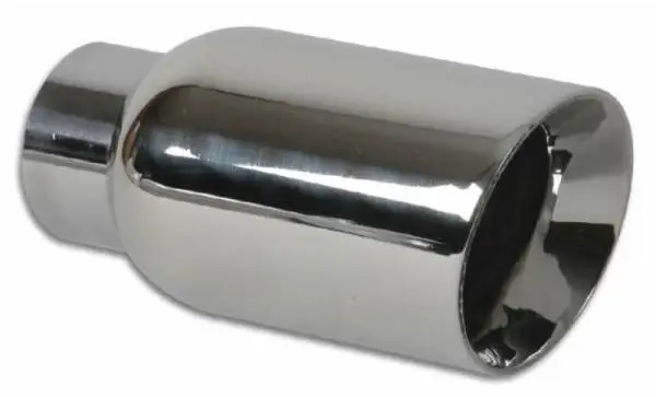 Vibrant 2.5in ID Single 4in OD Round SS Exhaust Tip (Double Wall Angle Cut) thumbnail 3