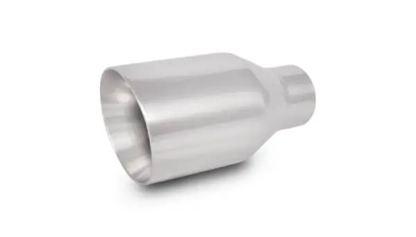 Vibrant 2.50in Inlet I.D. 3.50in Outlet O.D. Round Stainless Steel Tip (Double Wall Angle Cut) thumbnail 2