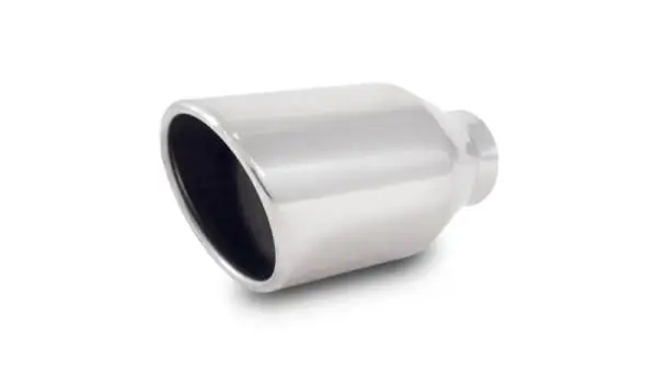 Vibrant 4in Round SS Exhaust Tip (Double Wall Resonated Angle Cut Rolled Edge) thumbnail 3