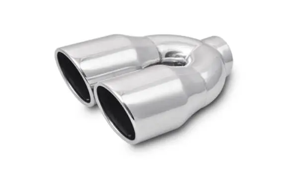 Vibrant 2.5in ID Dual 3.5in OD Round SS Exhaust Tip (Single Wall Angle Cut) thumbnail 3