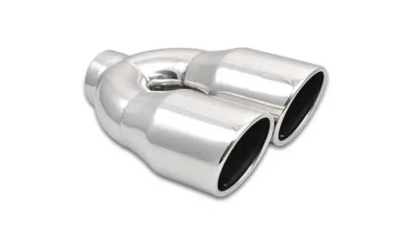 Vibrant 2.5in ID Dual 3.5in OD Round SS Exhaust Tip (Single Wall Angle Cut) thumbnail 4