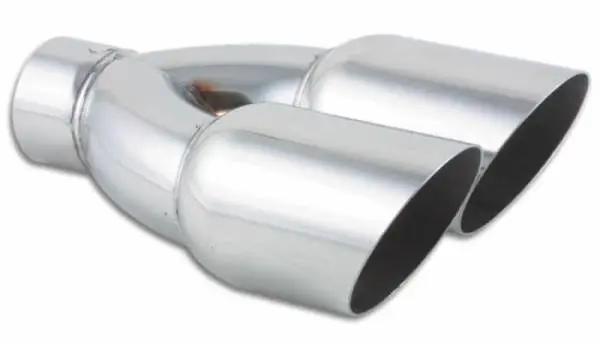 Vibrant Dual 3.5in Round SS Exhaust Tip (Single Wall Angle Cut) thumbnail 2
