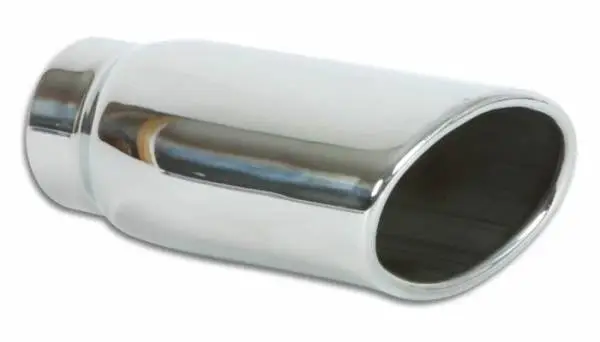 Vibrant 4.5in x 3in Oval SS Exhaust Tip (Single Wall Angle Cut Rolled Edge) thumbnail 4