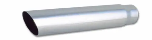 Vibrant 3in Round SS Truck/SUV Exhaust Tip (Single Wall Angle Cut) - 2.5in inlet 18in long thumbnail 2