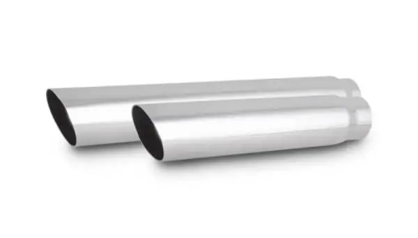 Vibrant 3in Round SS Truck/SUV Exhaust Tip (Single Wall Angle Cut) - 2.5in inlet 18in long thumbnail 3