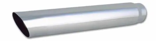 Vibrant 4in Round SS Truck/SUV Exhaust Tip (Single Wall Angle Cut) - 2.5in inlet 20in long thumbnail 4