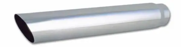 Vibrant 4in Round SS Truck/SUV Exhaust Tip (Single Wall Angle Cut) - 3in inlet 20in long thumbnail 2