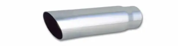 Vibrant 3in Round SS Truck/SUV Exhaust Tip (Single Wall Angle Cut) - 2.25in inlet 11in long thumbnail 2