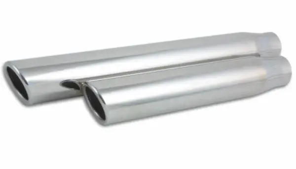 Vibrant 3.5in Round SS Truck/SUV Exh Tip (Single wall Angle Cut Rolled Edge) - 3in inlet 11in long thumbnail 2