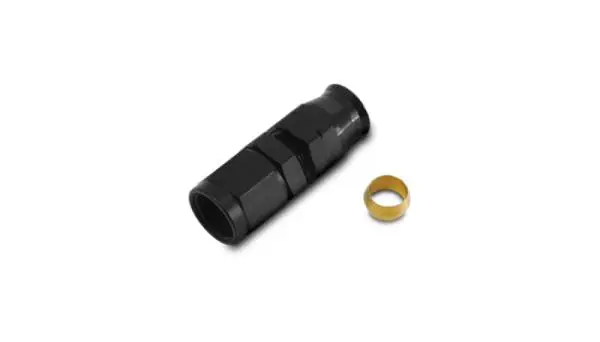 Vibrant -8AN Female to 1/2in Tube Adapter Fitting (w/ Brass Olive Insert) image 3