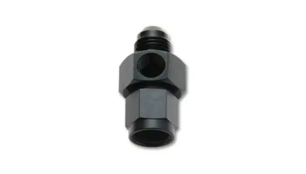 Vibrant -4AN Male to -4AN Female Union Adapter Fitting w/ 1/8in NPT Port image 2