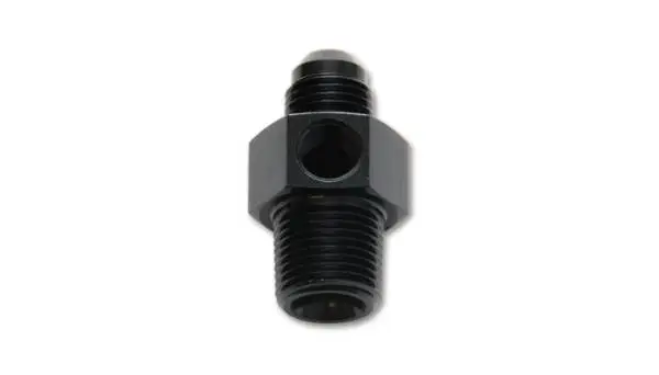 Vibrant -8AN Male to 3/8in NPT Male Union Adapter Fitting w/ 1/8in NPT Port image 4