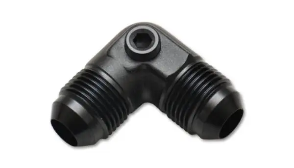 Vibrant -8AN to -8AN Male 90 Degree Union Adapter Fitting with 1/8in NPT Port image 2