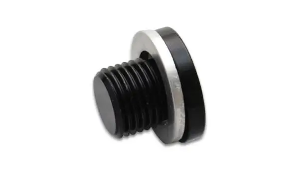 Vibrant M14 x 1.5 Metric Aluminum Port Plug with Crush Washer image 2
