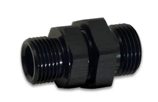 Vibrant -8AN to -6AN ORB Male to Male Union Adapter - Anodized Black image 3