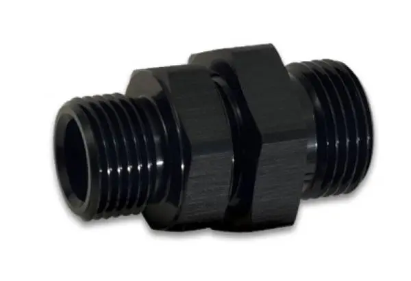 Vibrant -10AN to -8AN ORB Male to Male Union Adapter - Anodized Black image 3