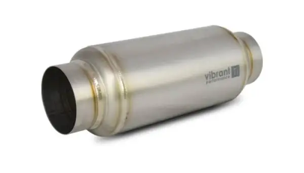Vibrant Titanium Resonator 3in. Inlet / 3in. Outlet x 12in. Long thumbnail 3