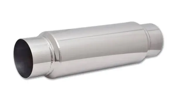 Vibrant SS Resonator (Standard Design) 4in inlet/outlet x 18in long w/5in OD resonator body thumbnail 4