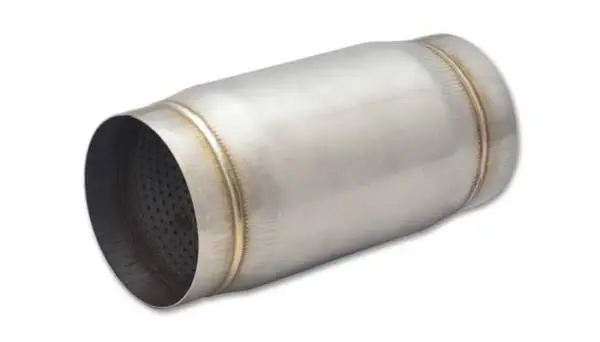 Vibrant SS Race Muffler 4in inlet/outlet x 9in long thumbnail 4