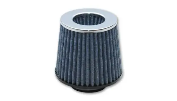 Vibrant Open Funnel Perf Air Filter (5in Cone O.D. x 5in Tall x 2.5in inlet I.D.) Chrome Filter Cap image 2