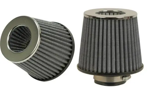 Vibrant Open Funnel Perf Air Filter (5in Cone O.D. x 5in Tall x 3in inlet I.D.) - Chrome Filter Cap image 5