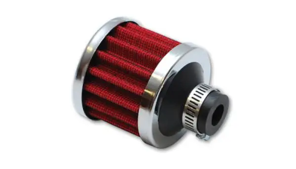 Vibrant Crankcase Breather Filter w/Chrome Cap 2 1/8in 55mm Cone ODx2 5/8in 68mm Tallx3/4in 19mm ID thumbnail 2