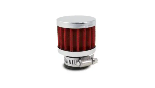 Vibrant Crankcase Breather Filter w/ Chrome Cap 2 1/8in 55mm Cone ODx2 5/8in 68mm Tallx3/8in 9mm ID image 3