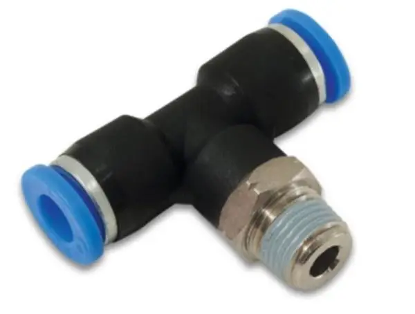 Vibrant Male Tee 1-Touch Fitting for 5/32in OD Tube (1/8in NPT) image 3