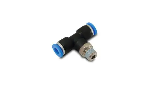 Vibrant Male Tee 1-Touch Fitting for 1/4in OD Tube (1/8in NPT) image 2
