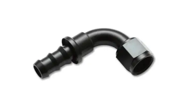 Vibrant -6AN Push-On 90 Deg Hose End Fitting - Aluminum image 2