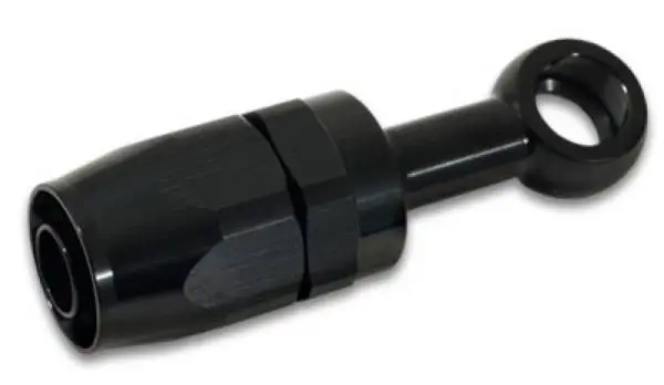 Vibrant -8AN Banjo Hose End Fitting for use with M10 or 3/8in Banjo Bolt - Aluminum Black image 3