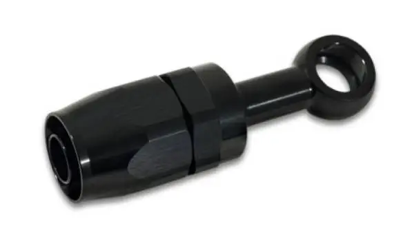 Vibrant -8AN Banjo Hose End Fitting for use with M12 or 7/16in Banjo Bolt - Aluminum Black image 3
