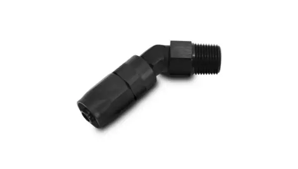 Vibrant -8AN Male NPT 45Degree Hose End Fitting - 3/8 NPT image 3