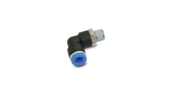 Vibrant Male Elbow Pneumatic Vacuum Fitting (1/8in NPT Thread) - for use with 3/8in(9.5mm) OD tubing image 3