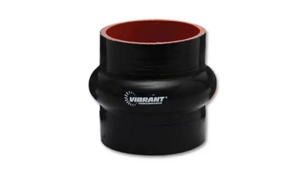 Vibrant 4 Ply Reinforced Silicone Hump Hose Connector - 4.5in I.D. x 3in long (BLACK) thumbnail 2