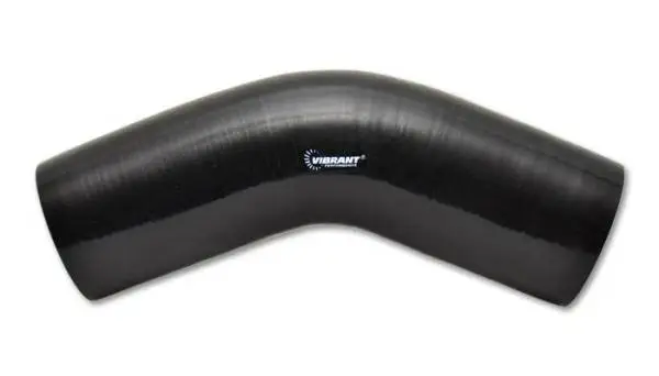 Vibrant 4 Ply Reinforced Silicone Elbow Connector - 2.5in I.D. - 45 deg. Elbow (BLACK) thumbnail 4