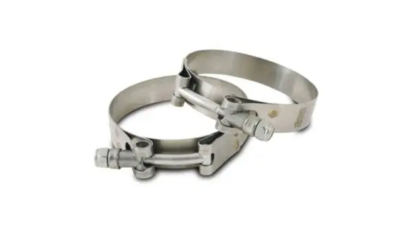 Vibrant Stainless Steel T-Bolt Clamps - Clamp Range 2.40in-2.64in (2 Pack) thumbnail 2
